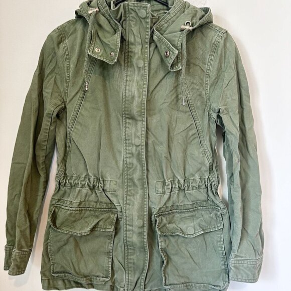 Forever 21 Adjustable Army Khaki Green Jacket - Size: Small - Picture 6 of 7